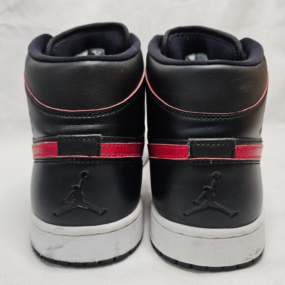 Nike Air Jordan 1 Retro Mid Black Red Shoes Sneakers 554724-009 Men\'s Size 11.5 main image 11